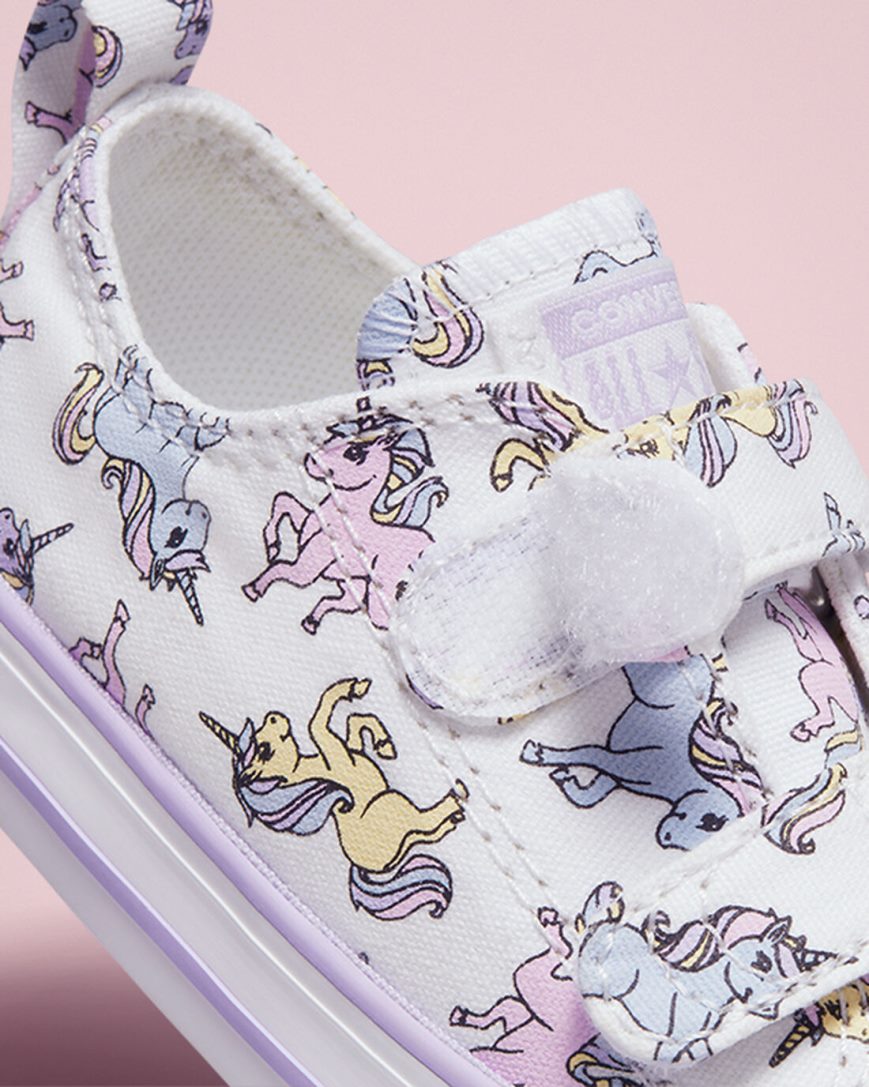 Zapatillas Bajas Converse Chuck Taylor All Star Easy-On Unicorns Niño Blancas Gris Moradas | PE 5LWE7P